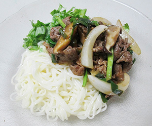 冷やし焼き肉うどん